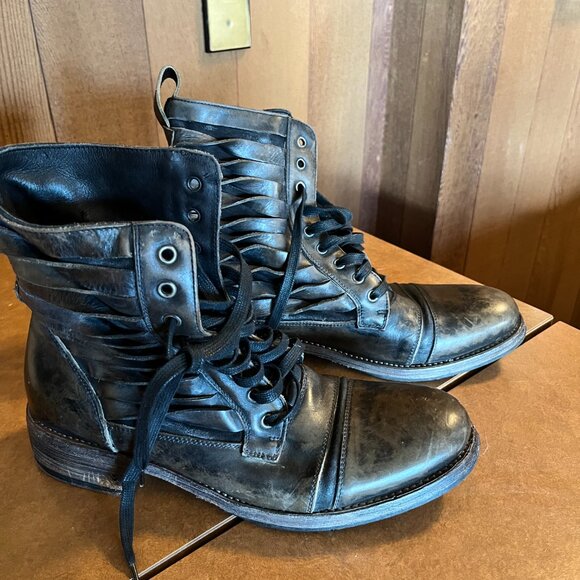 John Varvatos KISS/Simmons Twisted Lace Boot. Size 9 list: $998